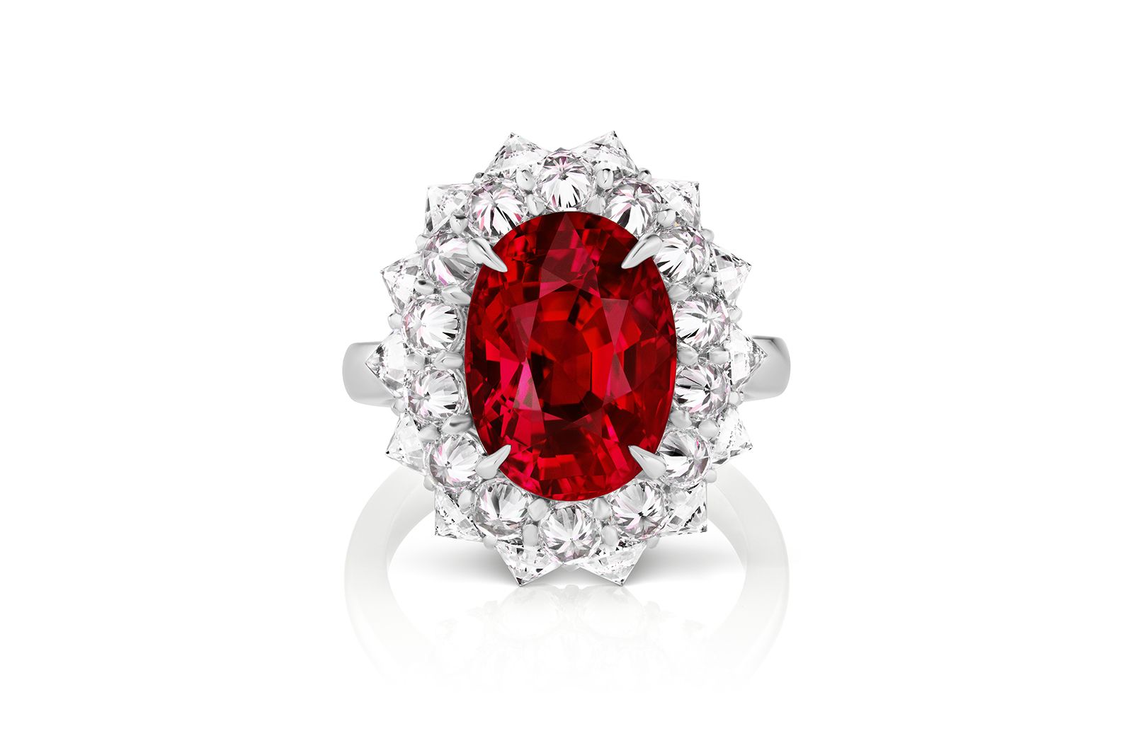Arazi Eternity OAK ring featuring a ruby and diamonds