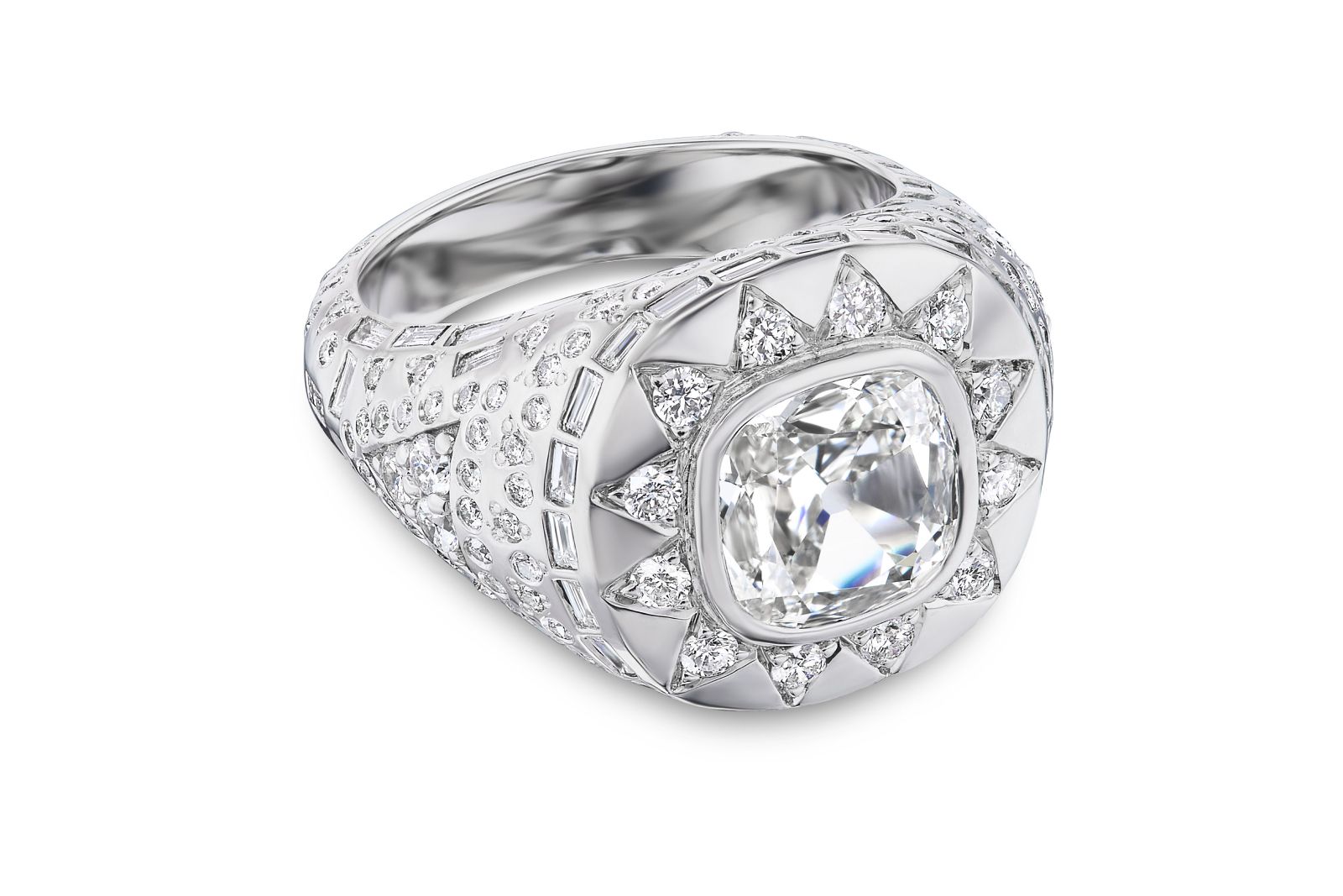  Harwell Godfrey Chunky Stardust ring in platinum and diamonds