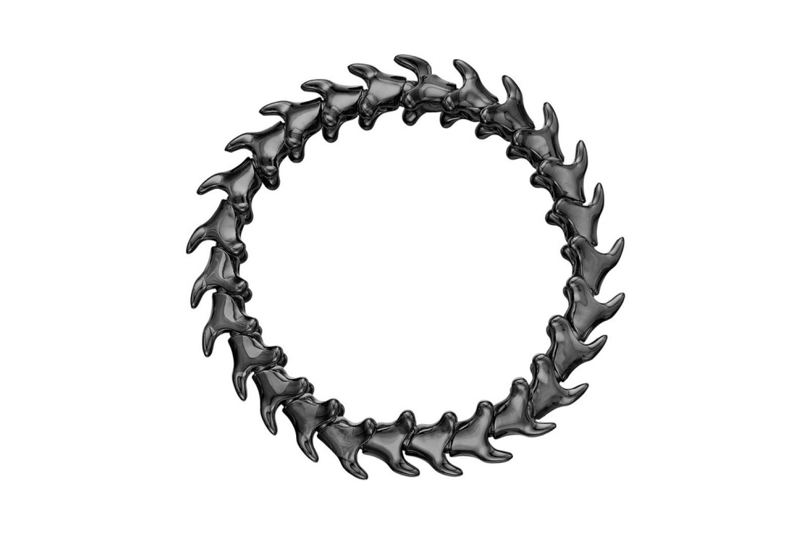 Shaun Leane Serpent's Trace Wide bracelet in sterling silver black rhodium