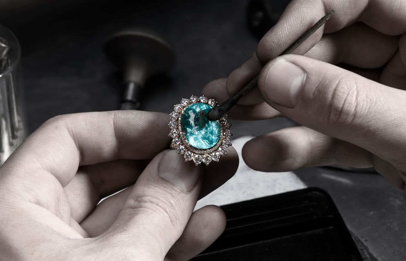 Making of a Parure Atelier High Jewellery ring featuring a 19.76-ct Paraiba tourmaline