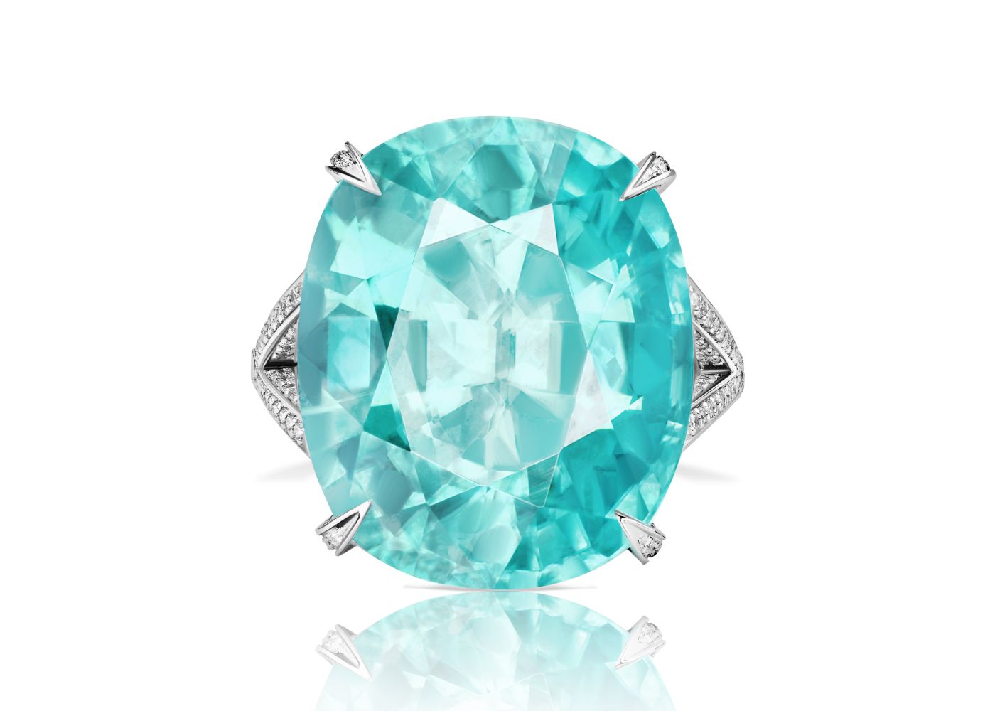 Parure Atelier High Jewellery ring featuring a 23.90-ct Paraiba tourmaline and diamonds