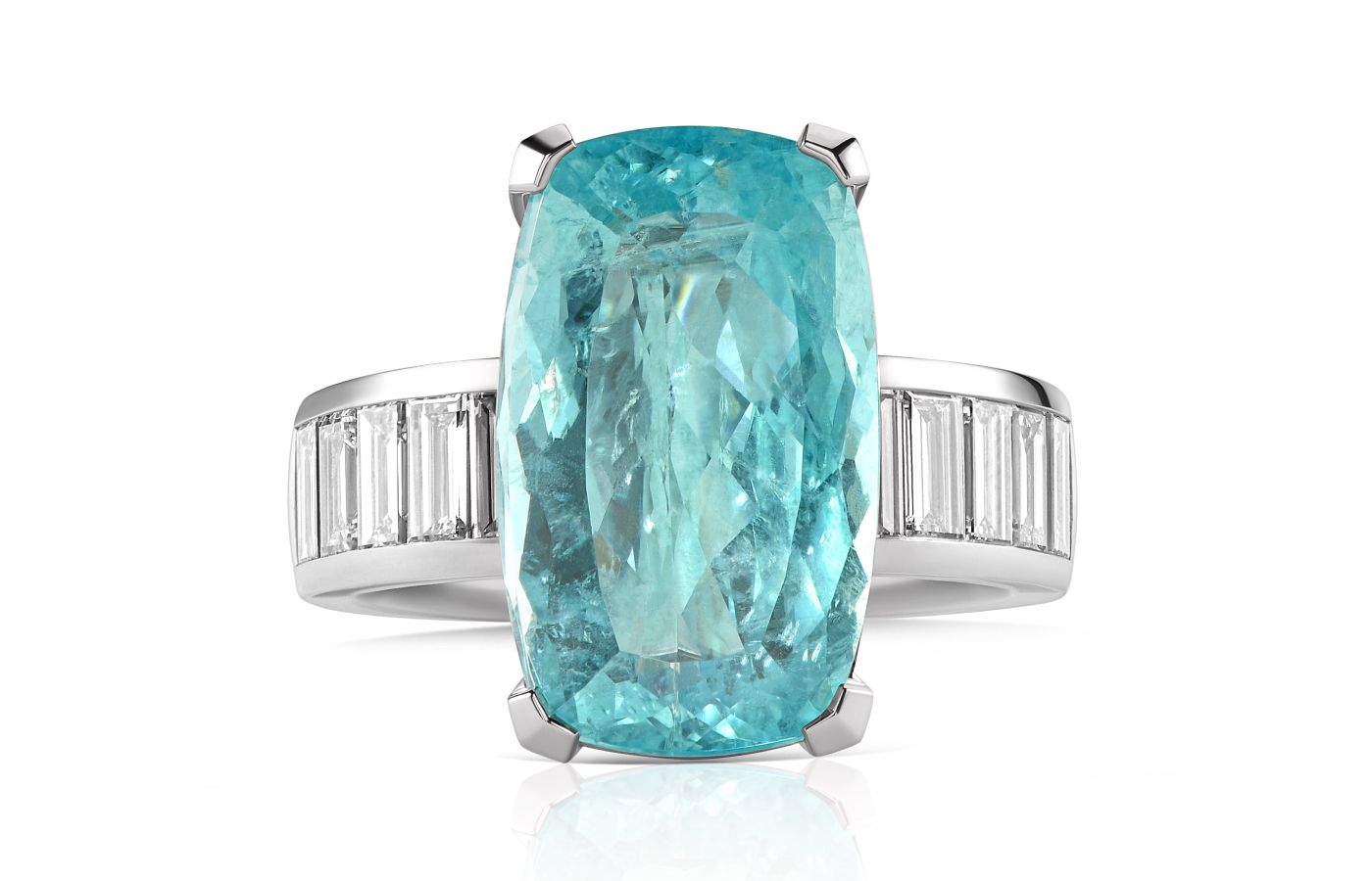  Parure Atelier High Jewellery ring featuring a 7.82-ct Paraiba tourmaline and diamonds
