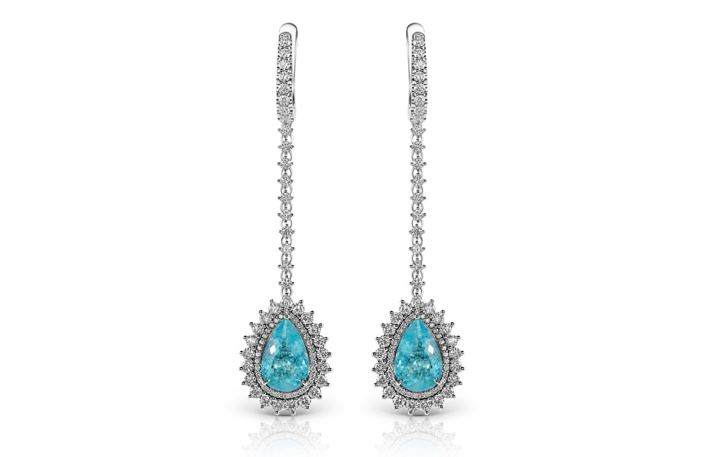  Parure Atelier High Jewellery  earrings featuring a pair of 9.35-ct Paraiba tourmalines