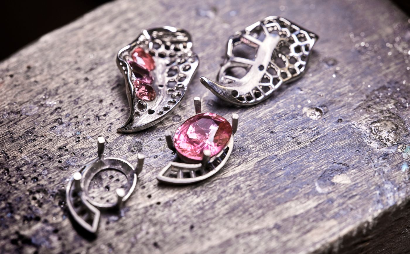  The Chaumet Iris ring features a 8.14-ct pink spinel at the heart of it's  design