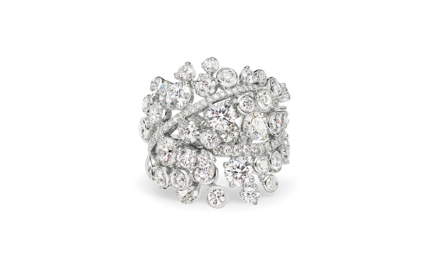 Chaumet Fougère ring in white gold and diamond from Le Jardin de Chaumet High Jewellery collection