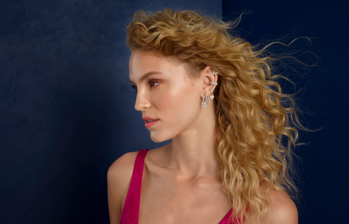 The Robinson Pelham EarMenu includes studs, Orb Hoop earrings, EarWishes and WishBacks to create a unique earring stack
