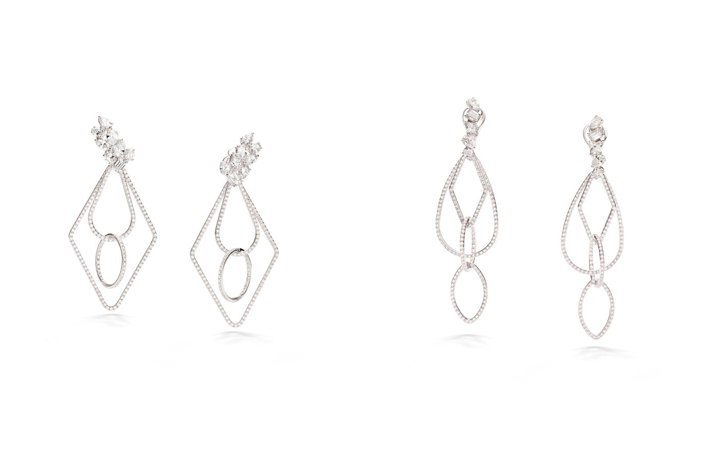  Pomellato Terrazza Duomo Earrings in white gold and diamonds from the Ode to Milan High Jewellery collection