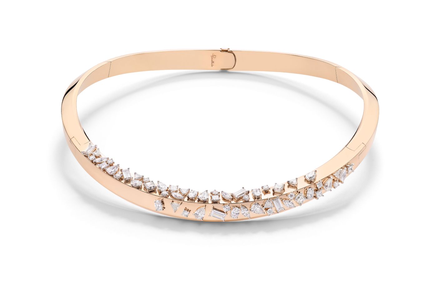  Pomellato  Terrazza Duomo necklace in rose gold and diamonds from the Ode to Milan High Jewellery collection 