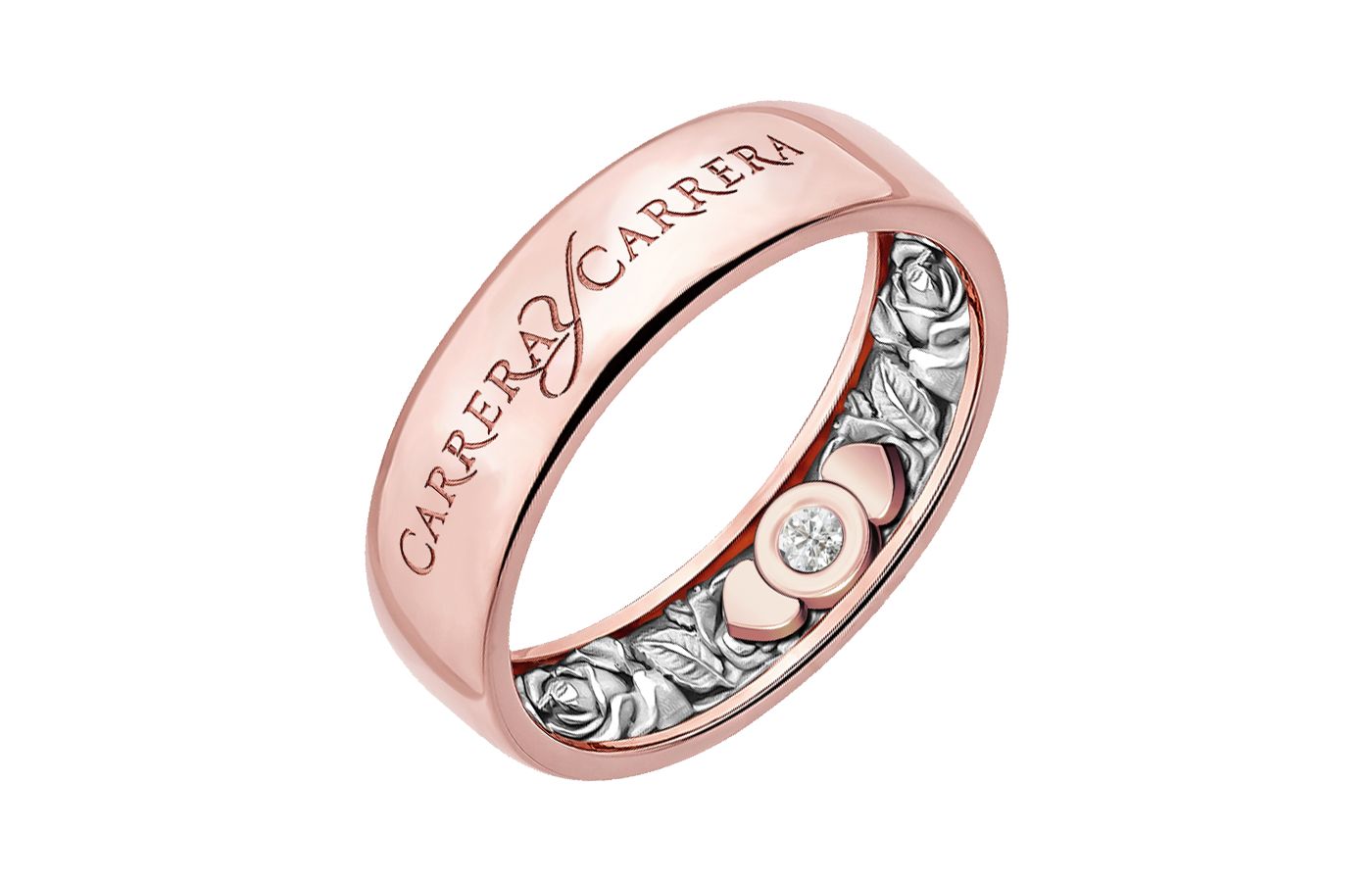 Carrera y Carrera Beauty Inside ring in 18k rose and white gold from the Infinito collection – the fire is said to symbolise passion