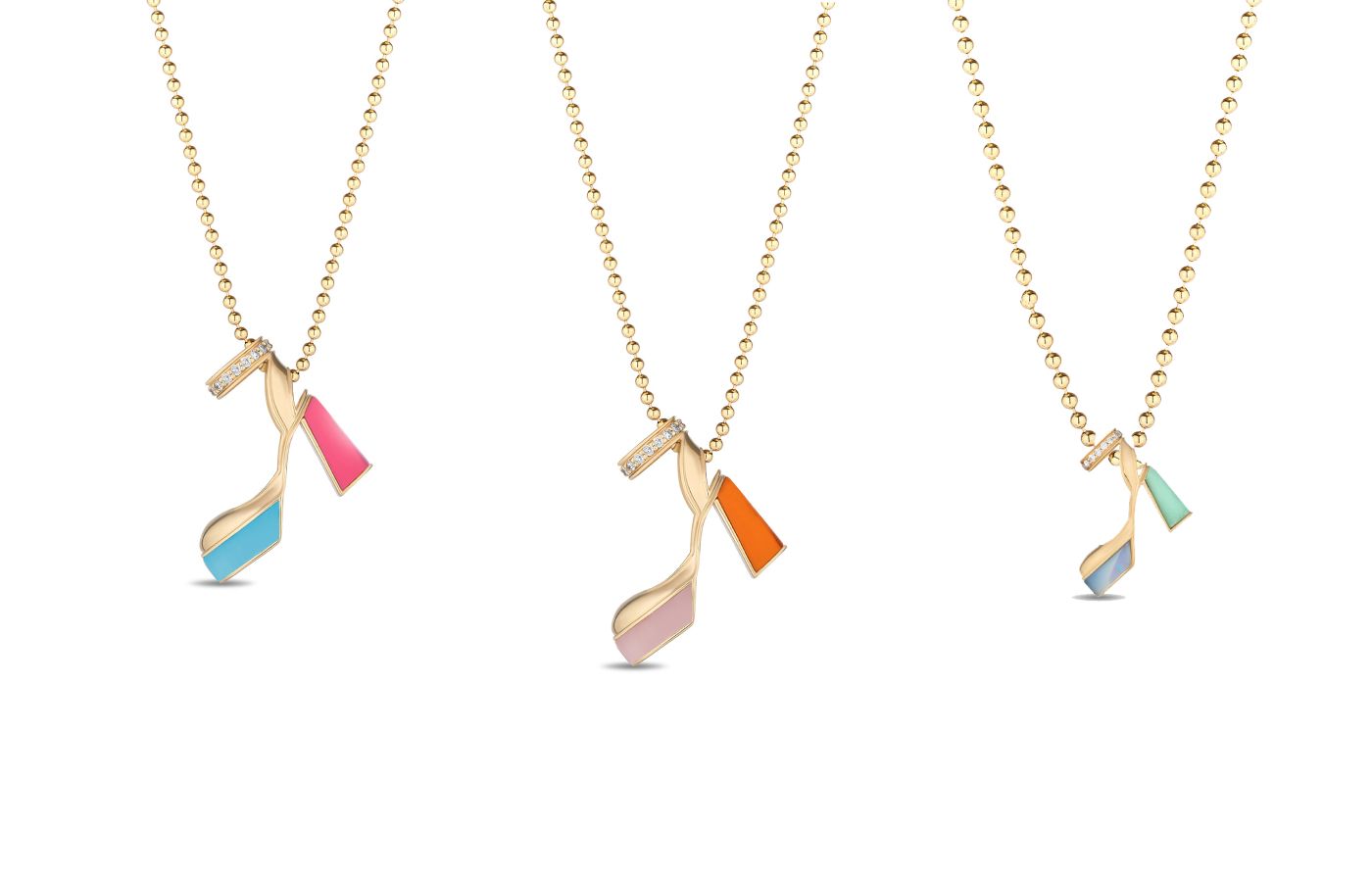  Mason and Books Rise Up pendants in gold, diamond and precious gemstones