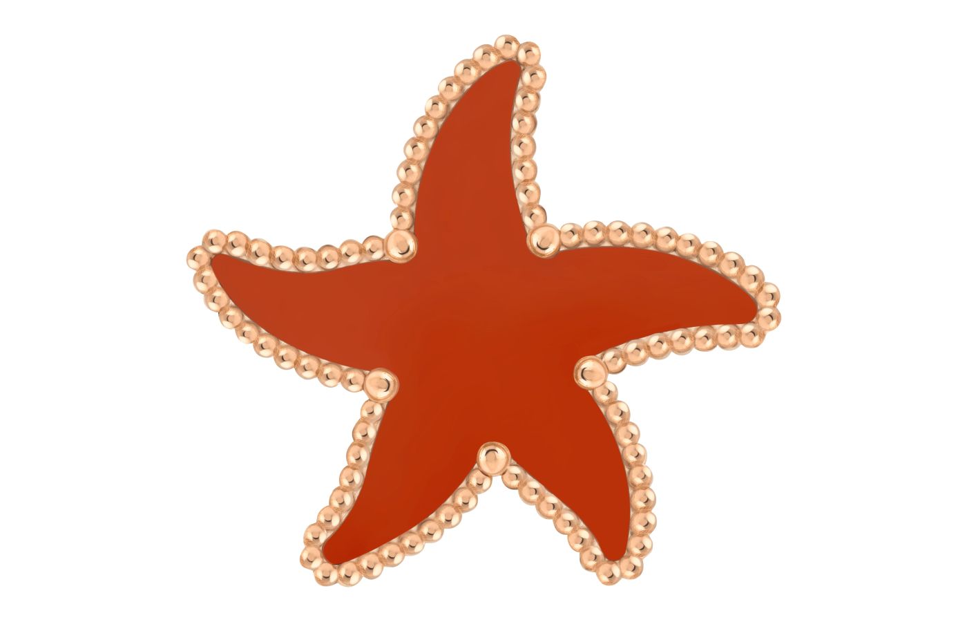  Lucky Summer Starfish clip in rose gold, red jasper from the Lucky Summer collection