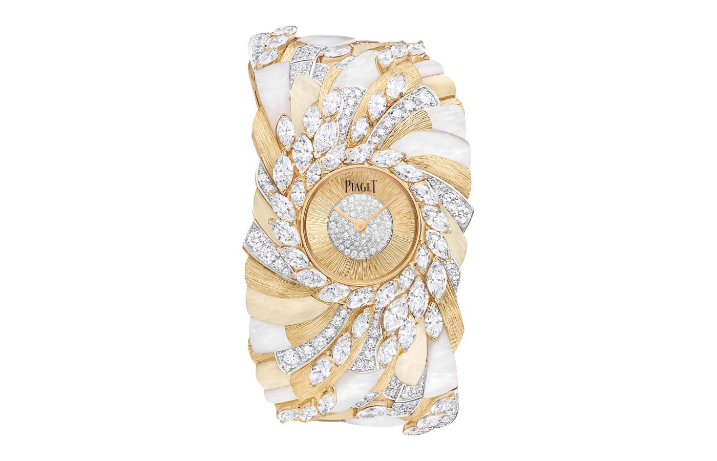  Piaget High Jewellery watch in gold, white gold, mother of pearl and diamonds from the Metaphoria Chapter II collection