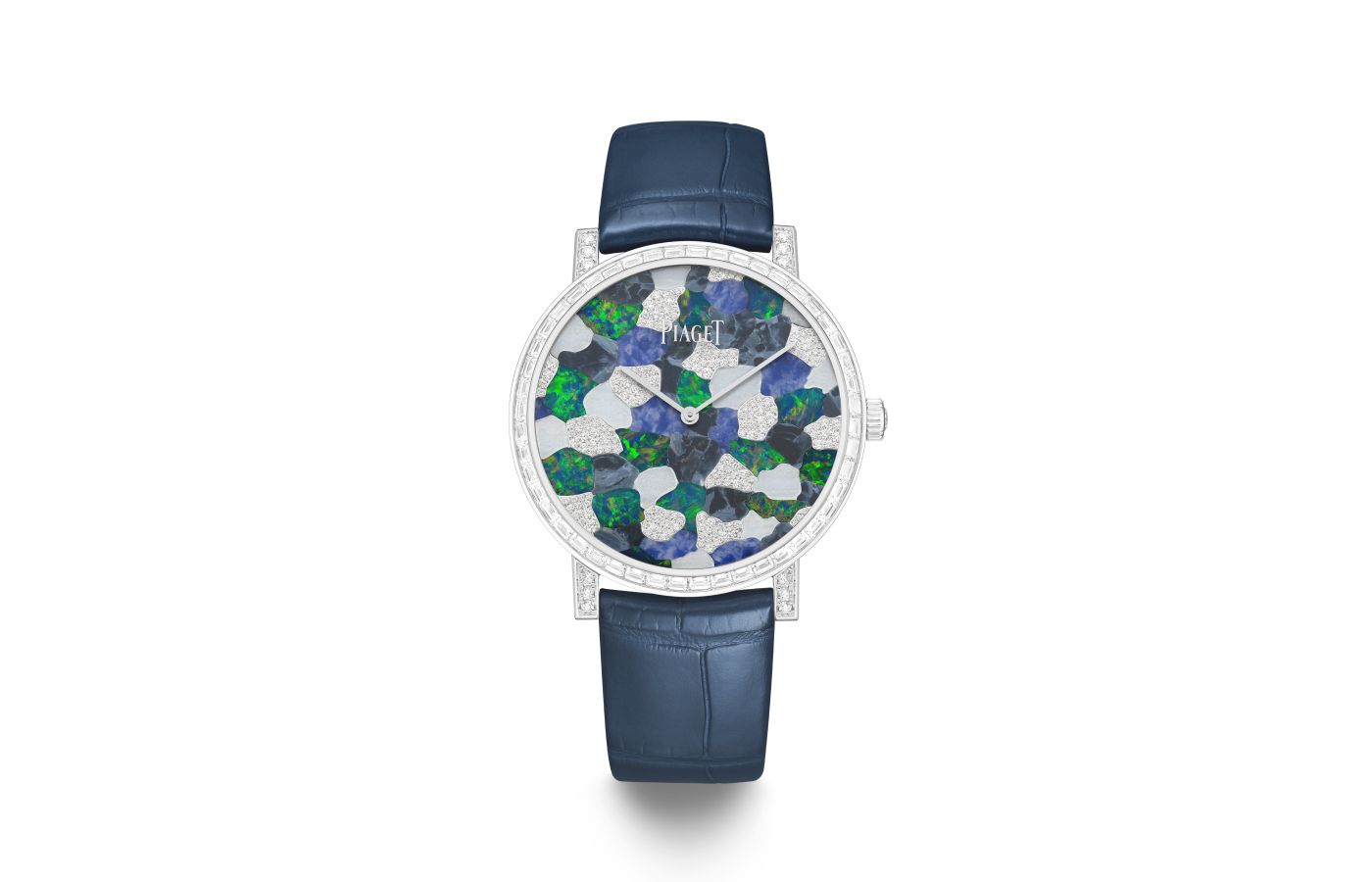  Piaget Alitura High Jewellery watch in white gold, black opal, chalcedony, sodalite, pietersite and diamond from the Metaphoria Chapter II collection