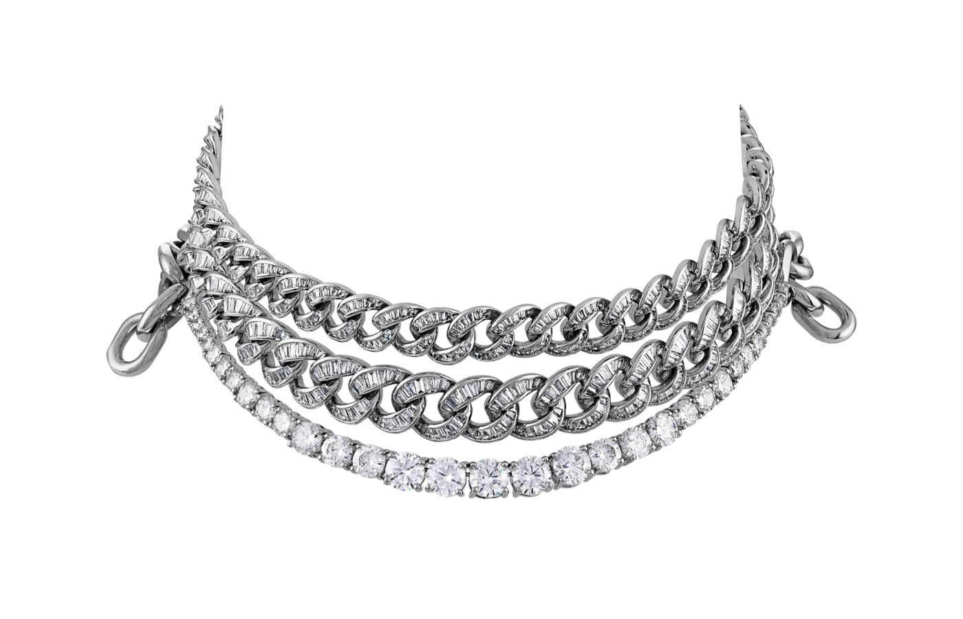  The Ana Khouri x Christie’s diamond-set chain necklace, worn by model Irina Shayk to the 2023 Met Gala