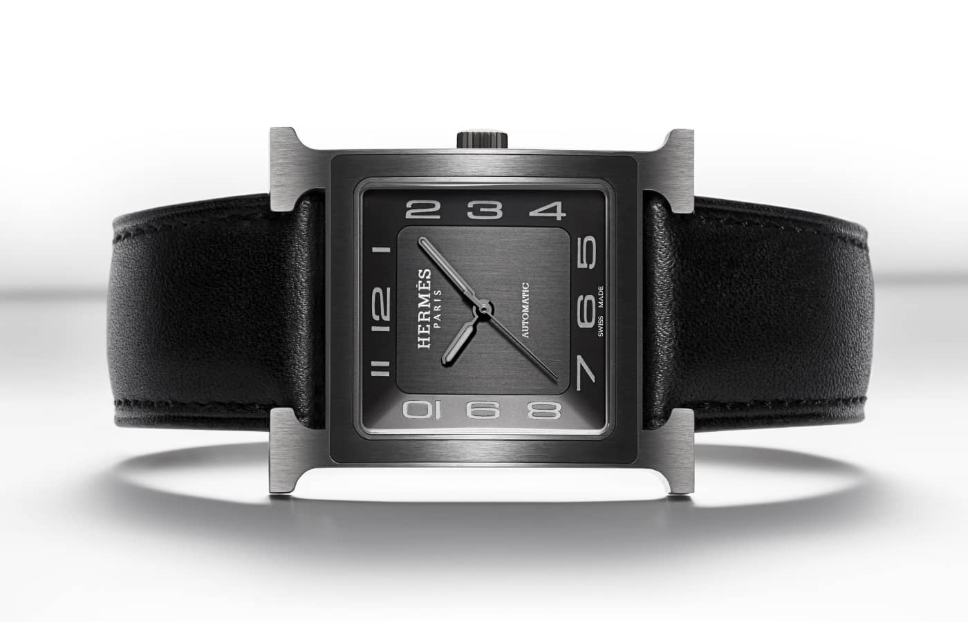  Hermès Heure H watch in black titanium