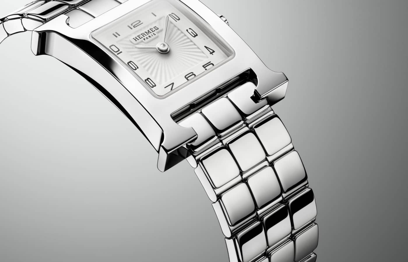  Hermès Heure H watch in steel with a steel bracelet