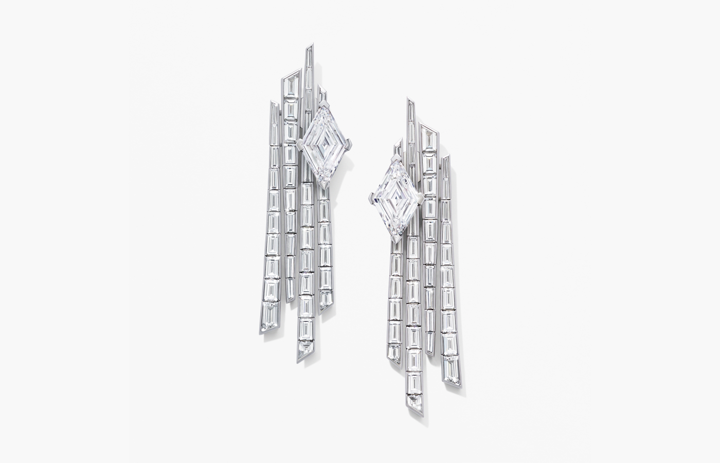  Bucherer Fine Jewellery platinum and diamond earrings