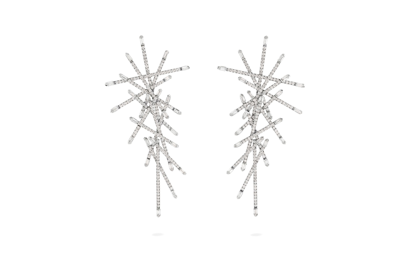  Fabio Salini earrings in titanium, white gold and diamond