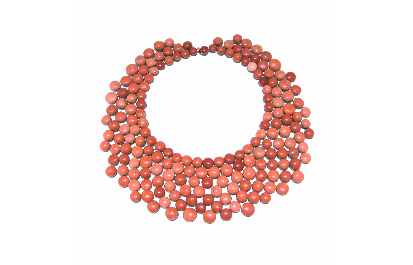 <p>Taffin button coral necklace in rose gold and coral</p>
