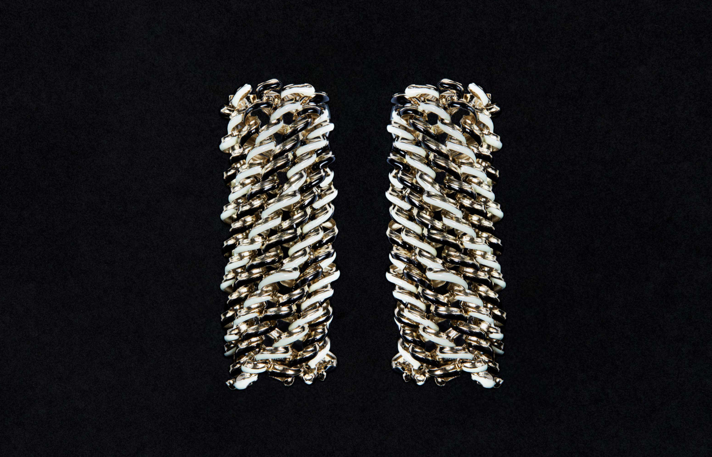  Maria Sole Ferragamo Trame Weaves Plots earrings in gold
