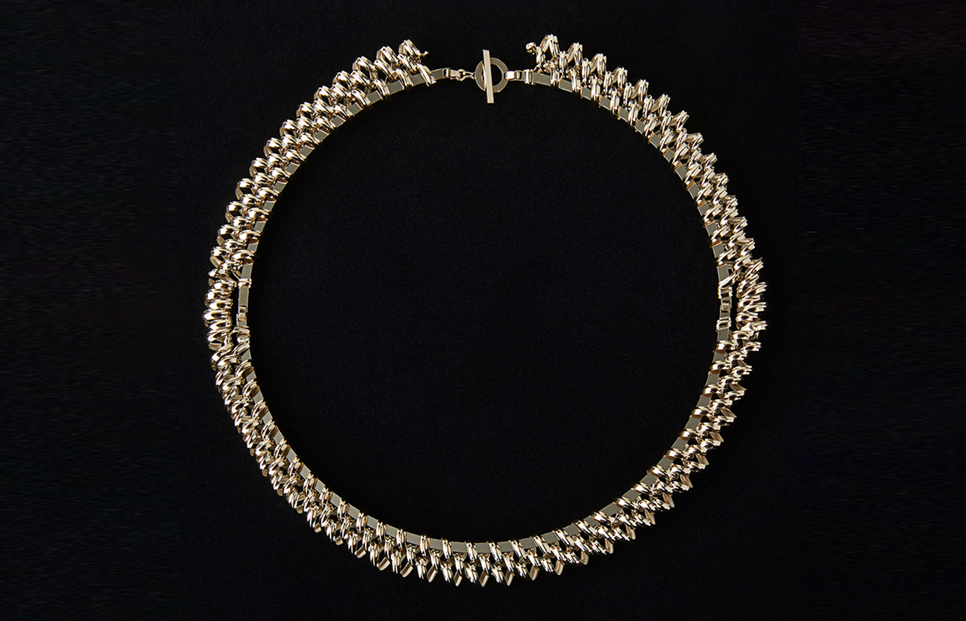 Maria Sole Ferragamo Trame Weaves Plots necklace in gold