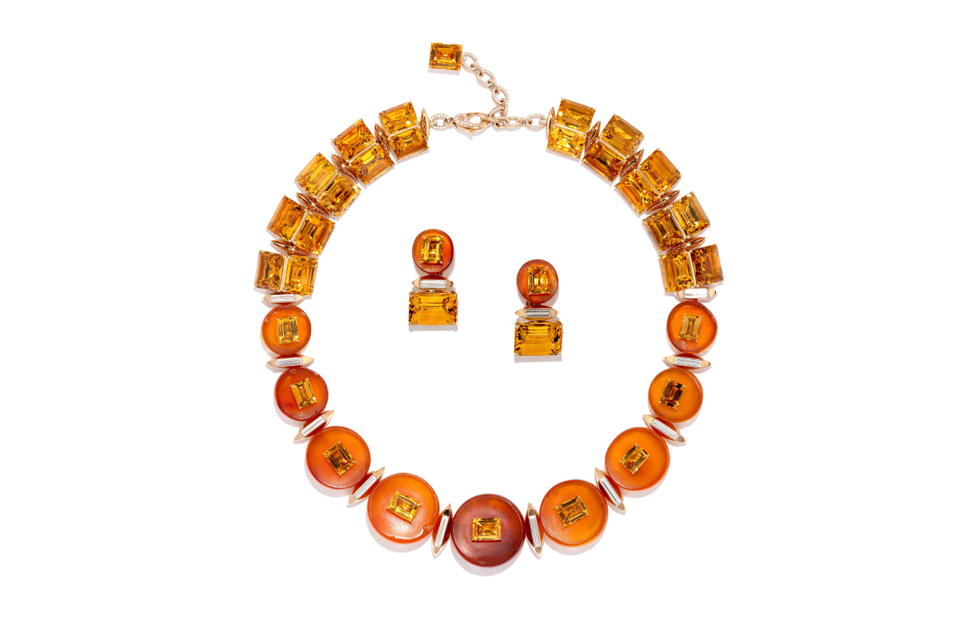 Glenn Spiro Materials of the Old World collection in gold, antique amber, citrine and diamond 