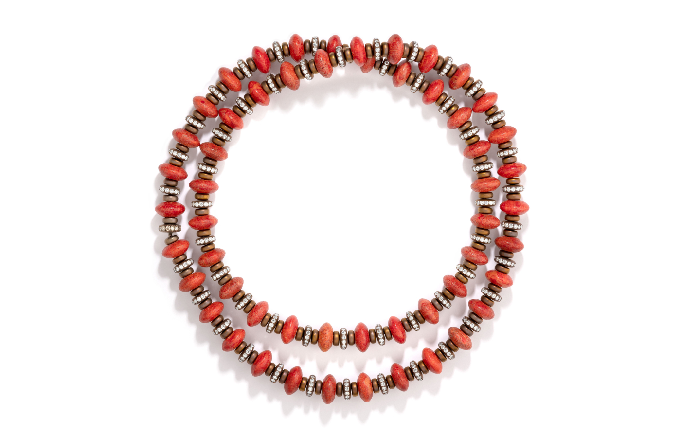  Glenn Spiro Materials of the Old World necklace in coral and diamond