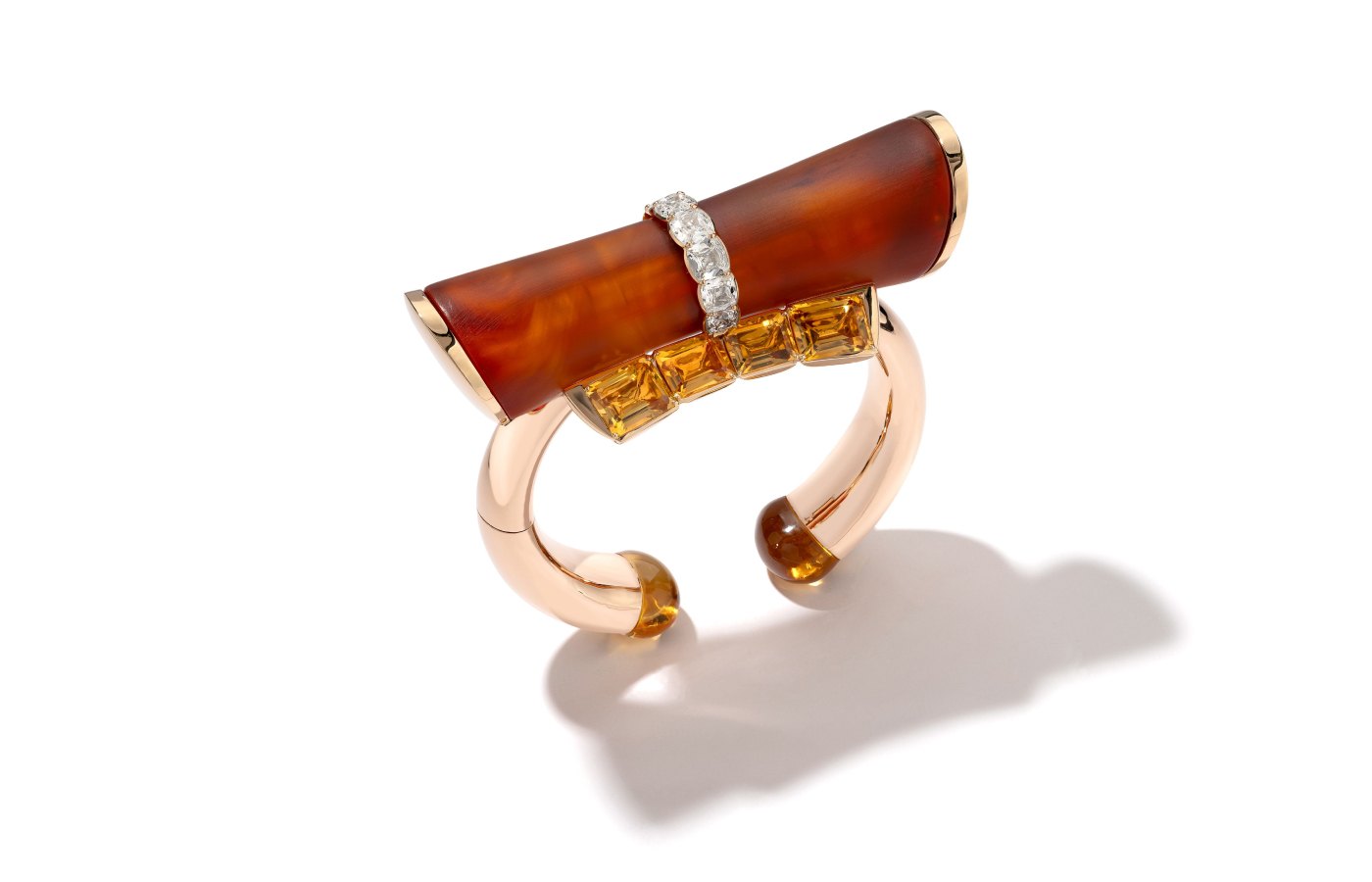  Glenn Spiro Materials of the Old World bracelet in gold, antique amber and diamond
