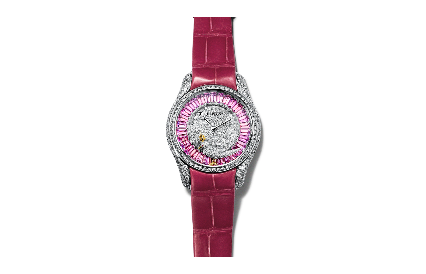  Tiffany & Co. Bird on a Rock watch in white gold, platinum, sapphire and diamond