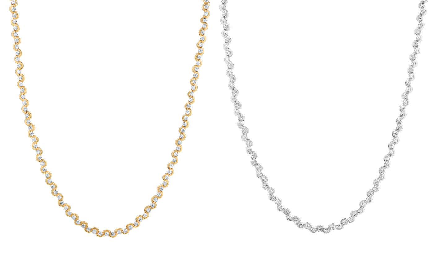  State Property Arcane Edessa Diamond tennis necklace in gold, white gold and diamond