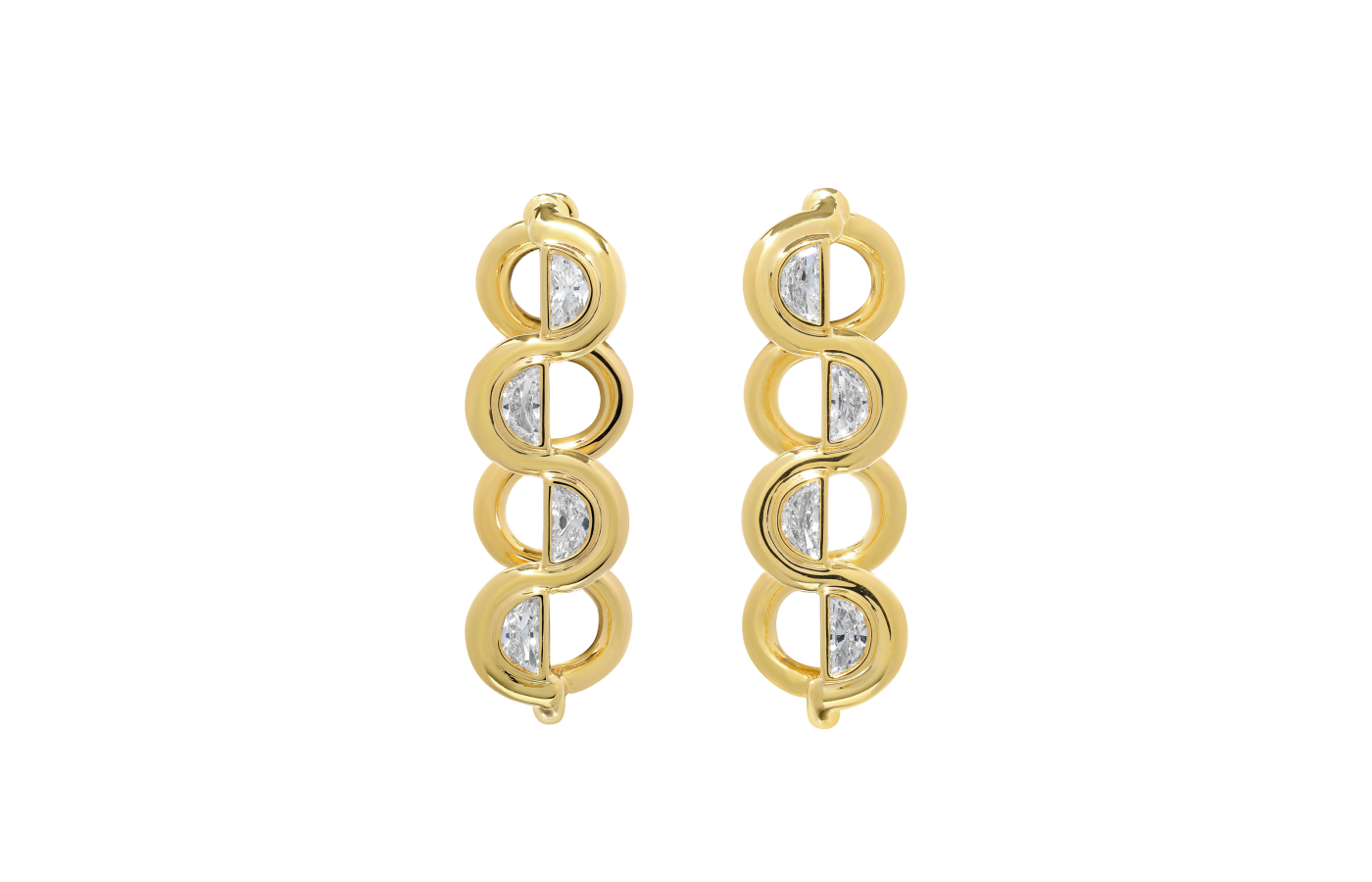  State Property Arcane Edessa Diamond Hoop earrings in gold and diamond