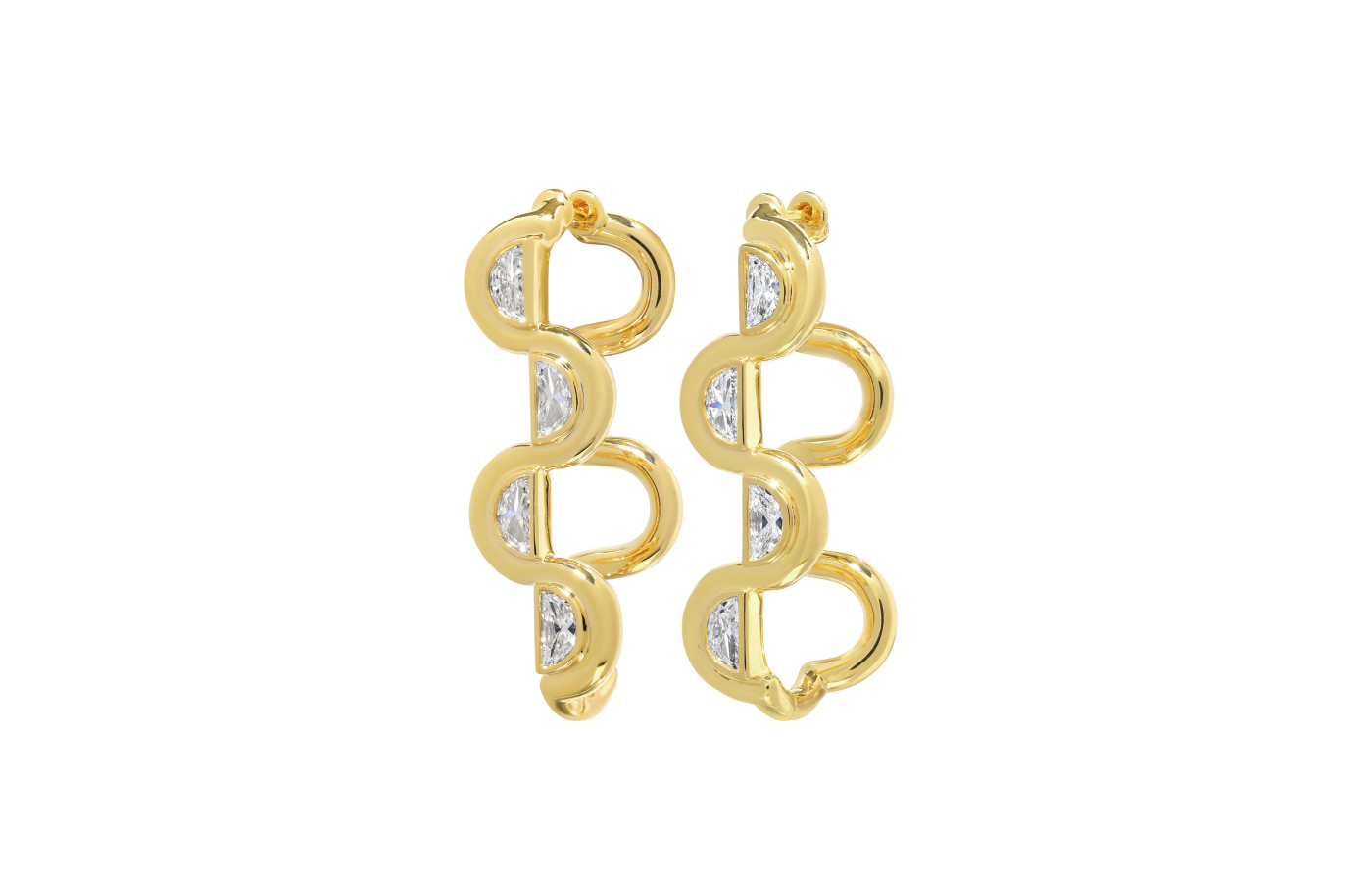  State Property Arcane Edessa Diamond Hoop earrings in gold and diamond