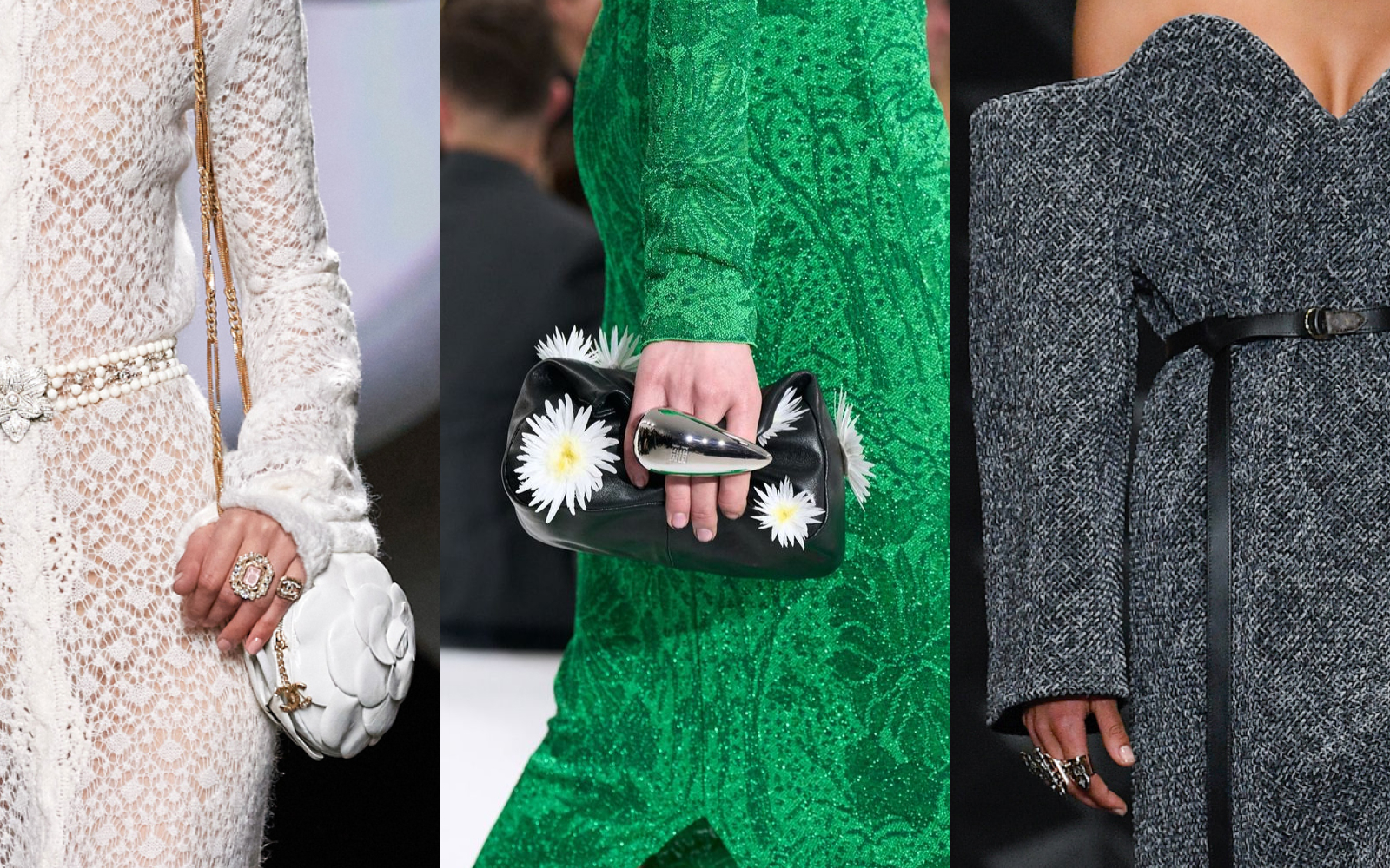 Chunky rings on the AW23/24 catwalks at Chanel, Givenchy and Louis Vuitton 