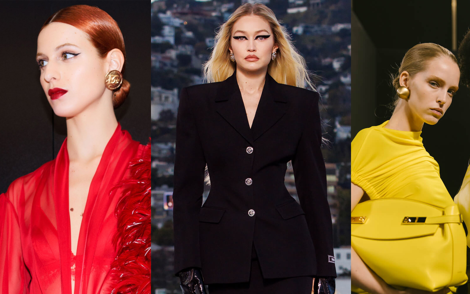  AW23 Dolce & Gabbana, Ferragamo, Versace earrings
