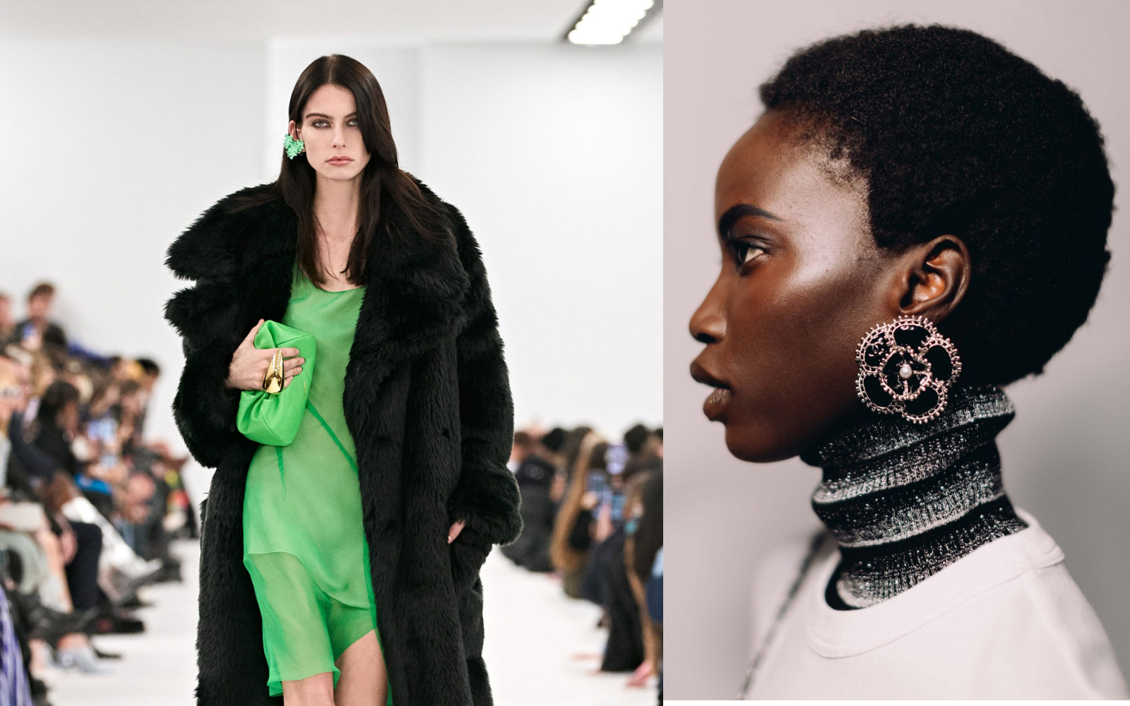 AW23 Givenchy, Chanel flower earrings