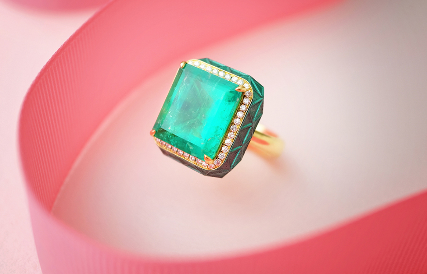  An emerald and diamond ring by Sarah Ho