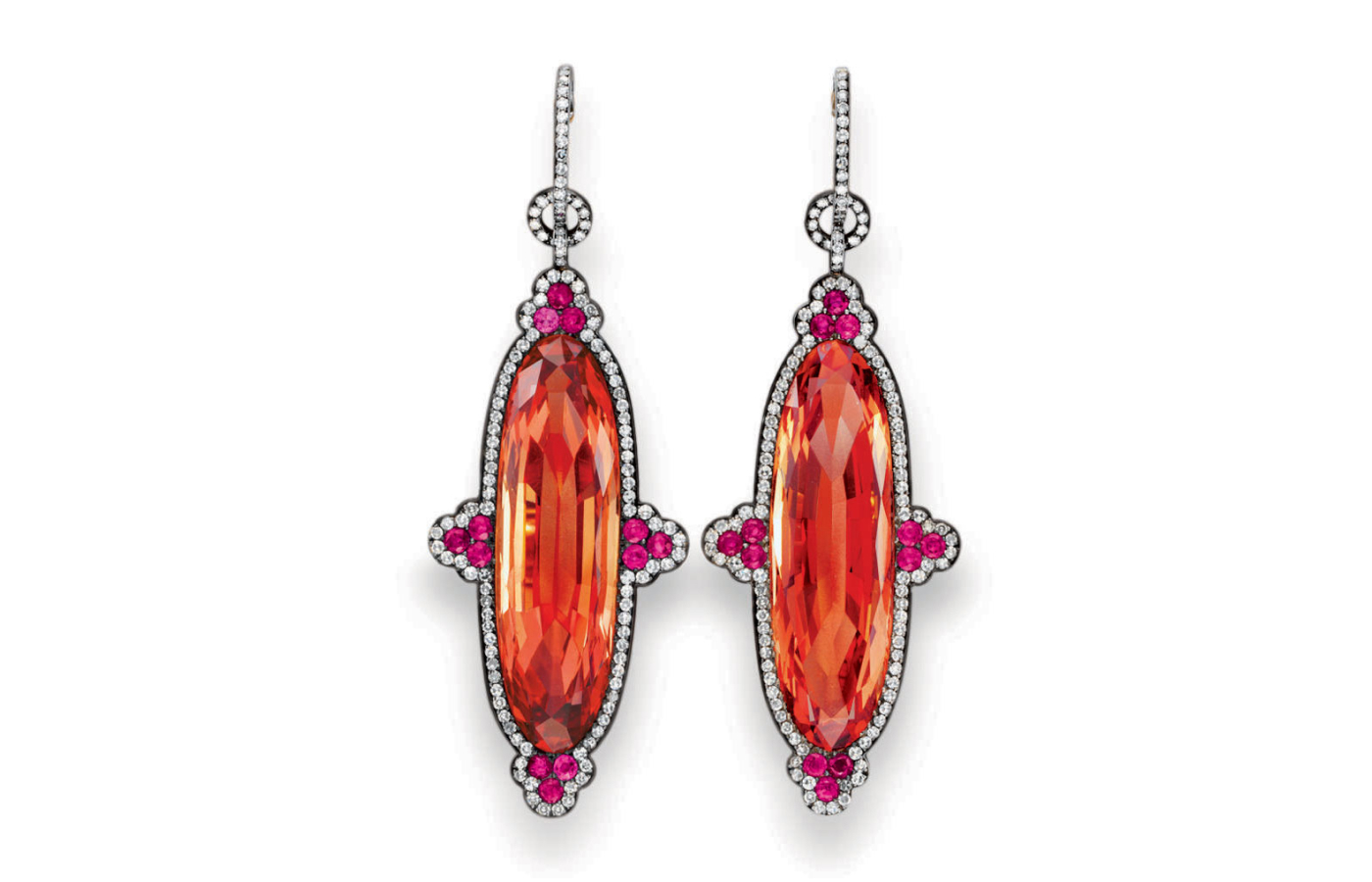 JAR earrings featuring Imperial topaz sold by Christie's auction house for $650,000 in 2010