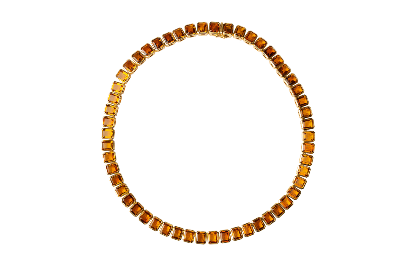  Stone Fine Jewelry riviere necklace with citrines 