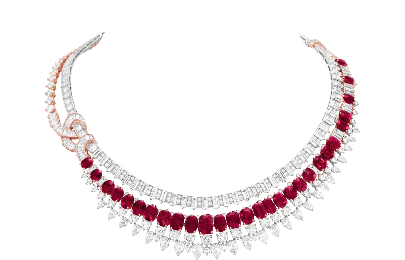  A ruby and diamond riviere necklace by Van Cleef & Arpels 