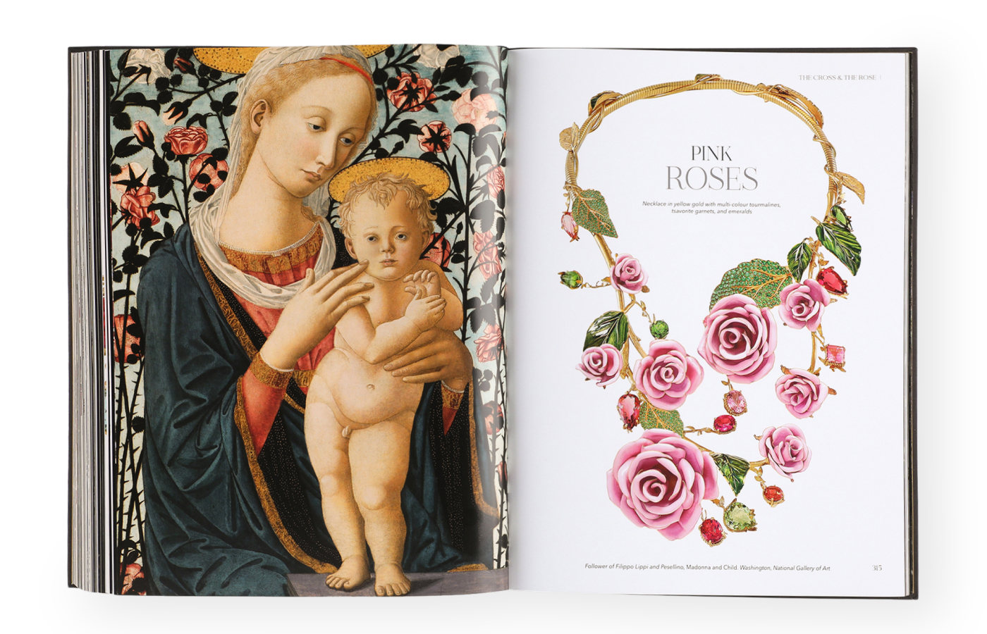 Inspiration set against the rendered jewel in Dolce & Gabbana Alta Gioielleria Masterpieces of High Jewellery book by Carol Woolton