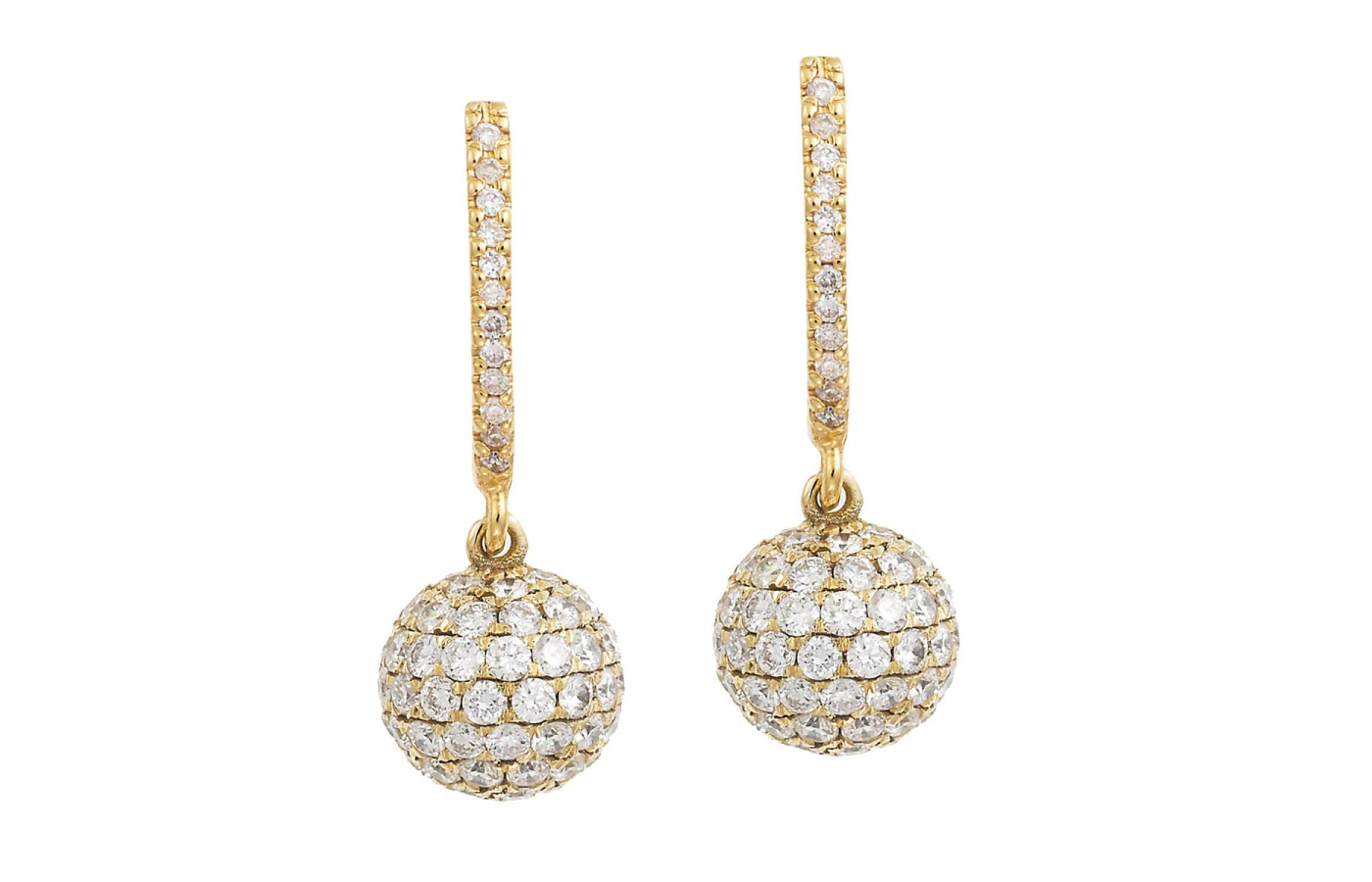  Ileana Makri Diamond Ball earrings in 18k yellow gold 