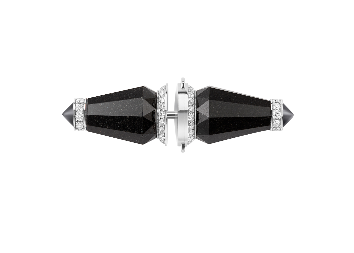  Jack de Boucheron pin in white gold, onyx and diamond 