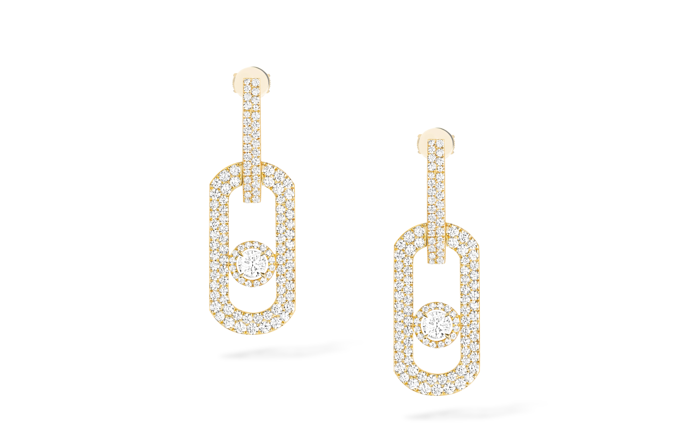  Messika Move earrings in gold and diamond