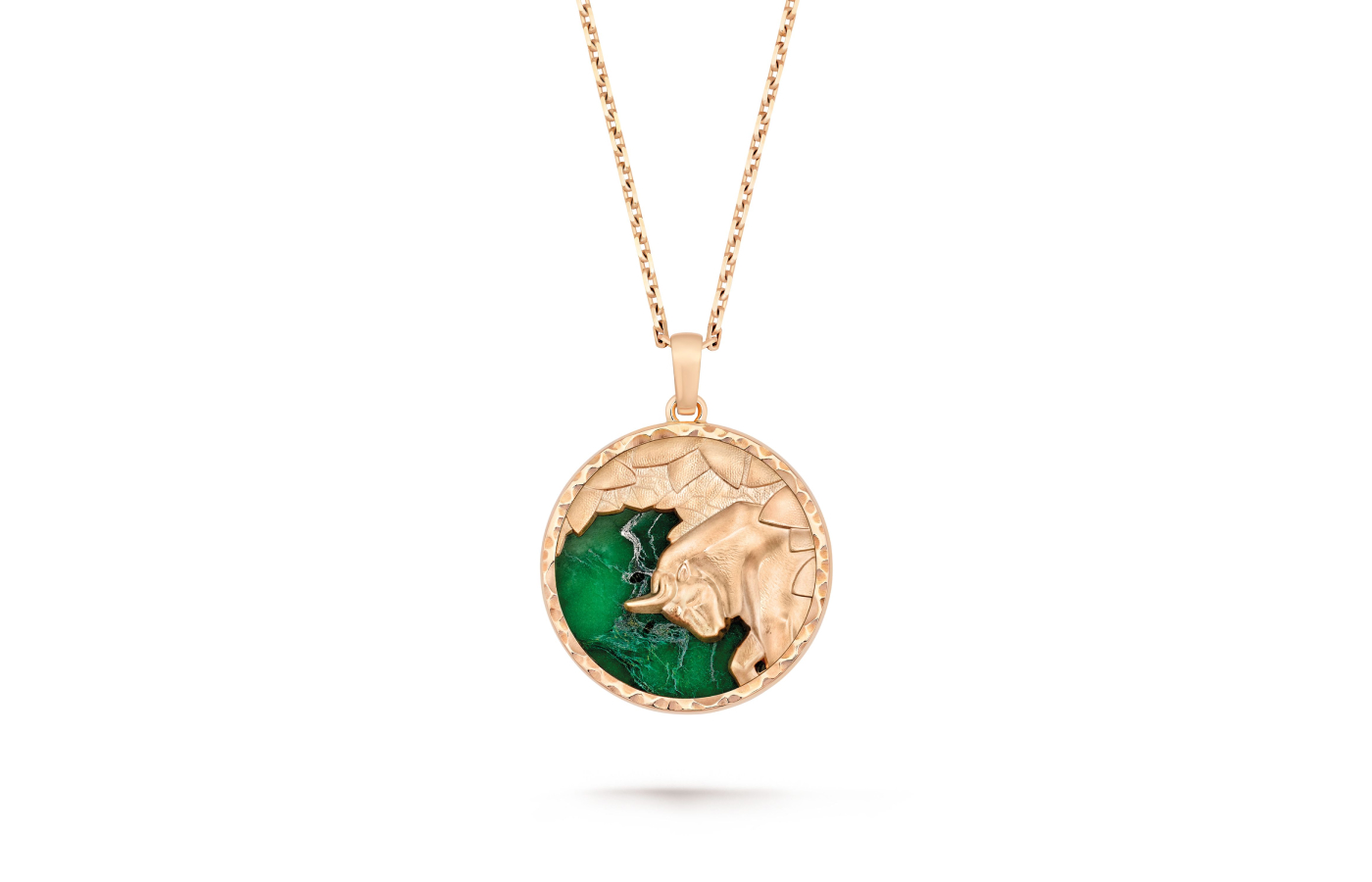  Van Cleef & Arpels Zodiaque Virginis (Virgo) long necklace in rose gold and malachite