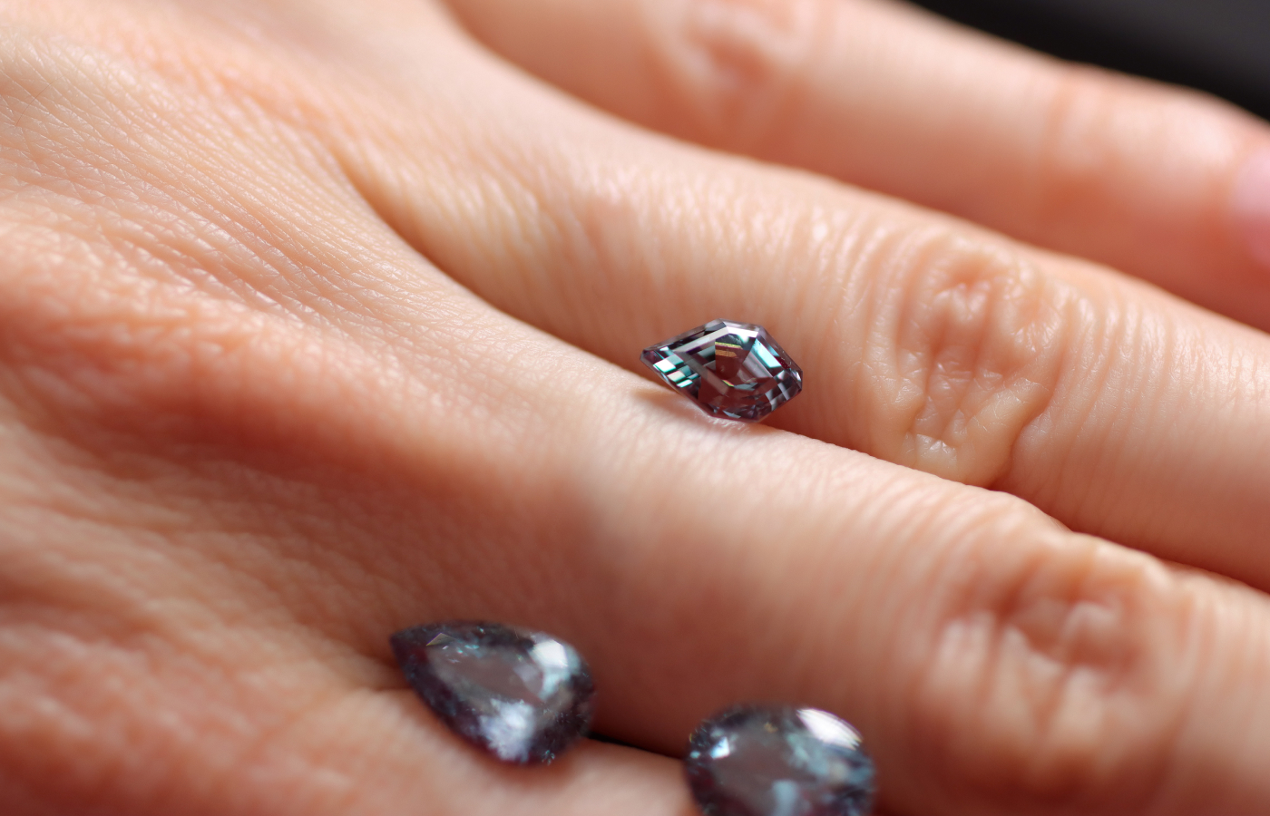  A closer look at a fancy-shaped step-cut Russian alexandrite from Tsarina Jewels
