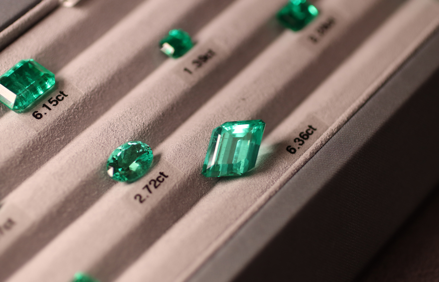  A 6.36-carat fancy-shaped Russian emerald presented by Tsarina Jewels 