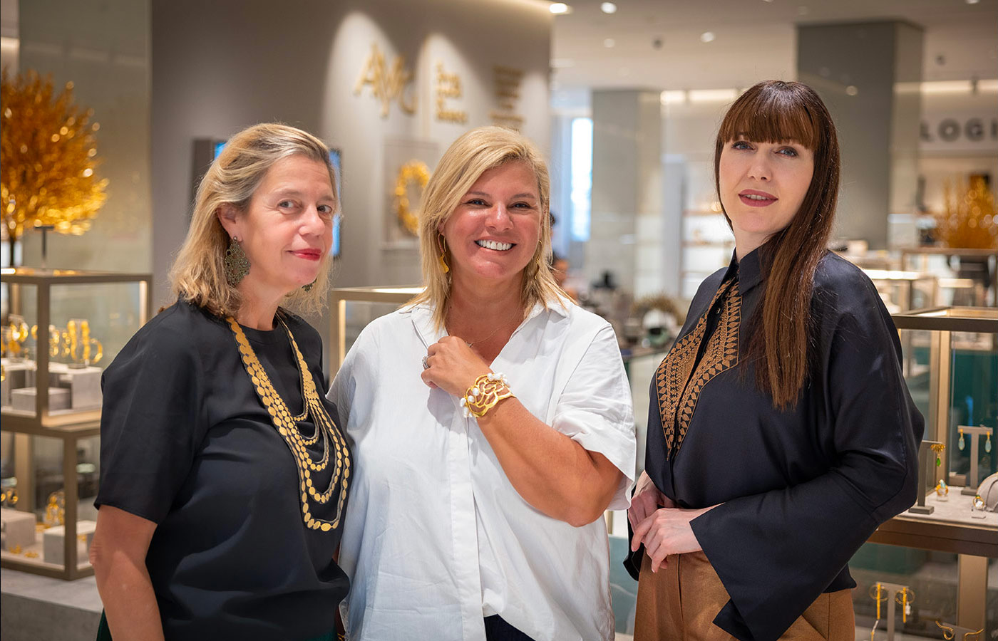 Katerina Perez with Iris Kritikou and Faye Bei at the A Jewel Made in Greece launch event at Attica