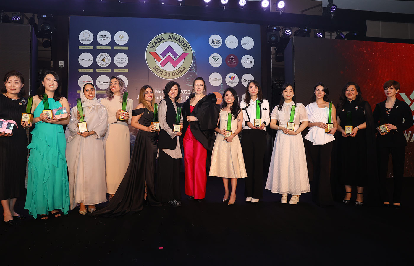  WADA, The World Jewellery Design Competition 2022/23 winners have their photographs taken