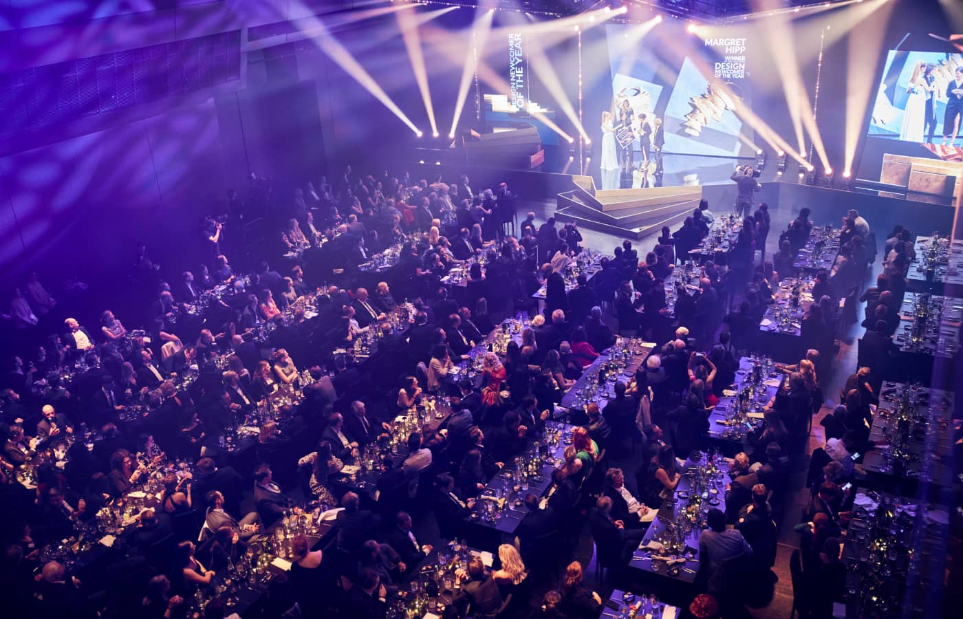  A bird's eye view of the Inhorgenta Awards ceremony at BMW Welt museum in Munich