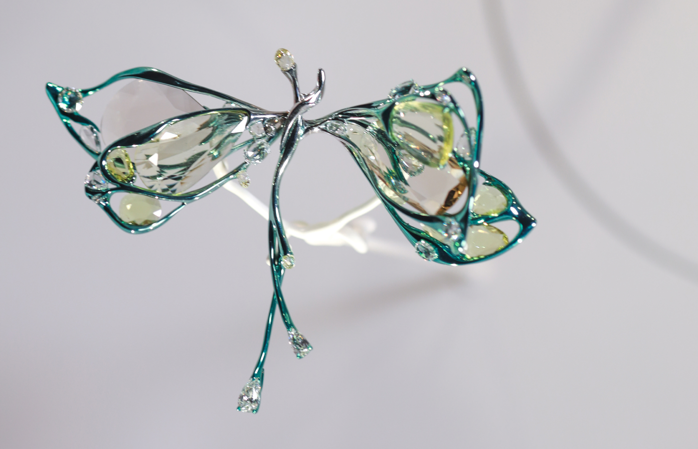 Feng J Watercolor Dragonfly brooch